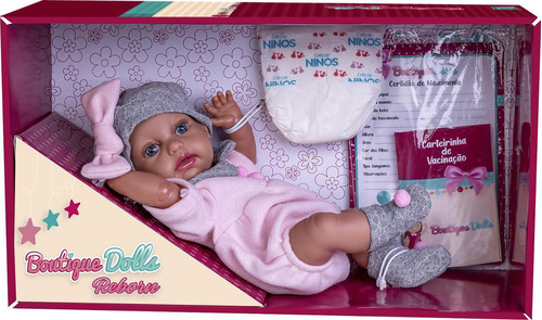 Bebe Boneca Boutique Dolls Reborn Menina Com Acessórios