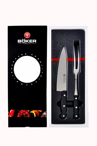 Set Parrillero Cuchillo Y Tenedor Para Asado Boker Arbolito