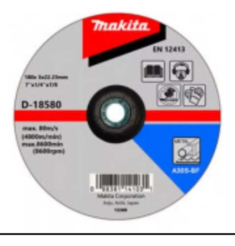 Oferta! 100 Disco Makita 7   180x2,5x22.23 Corte Metal 