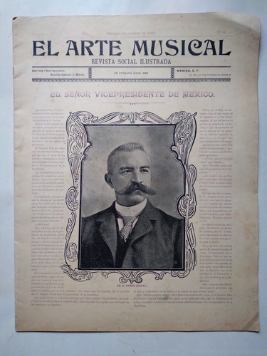 El Arte Musical 1904 Revista Antigua  De Música Mexicana