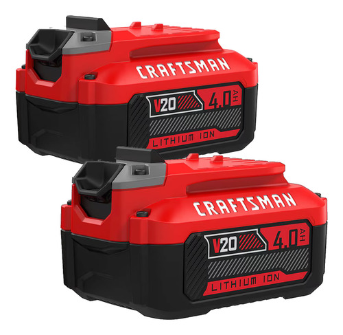 Craftsman Kit De Baterías De Ion Litio 20v 4.0ah (2 Pack) 