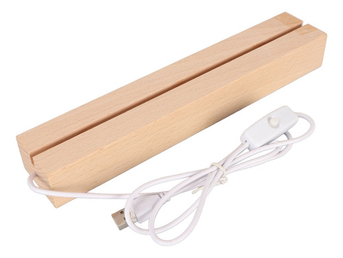 Luces Led De Madera, Base De Pantalla, Bases Rectangulares,