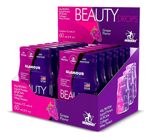 Display Proteina Beauty Drops Glamour - Midway - Já