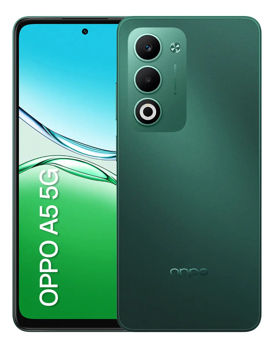 Smartphone OPPO A5 5G 256GB 8GB RAM Física e 8GB RAM Virtual Bateria 6 Ah Camera 50 MP AI NFC IP65 Verde