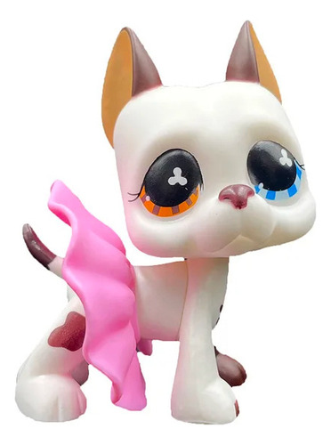 Littlest Pet Shop Great Dane Lps Branco #577 Olhos 2 Cores