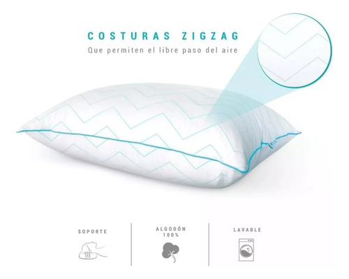 Set 2 Almohadas Ultra Hipoleargenico Ultra Comfort Full Estándar