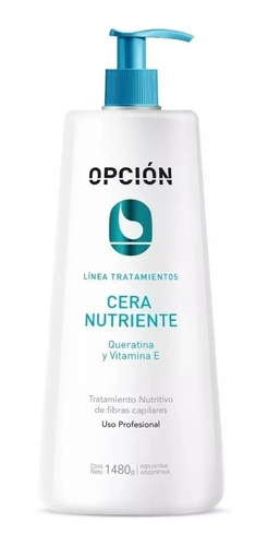 Cera Capilar Nutriente Opción Con Keratina X 1480 Grs