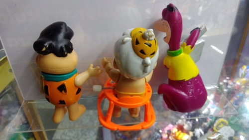 Figuras Los Picapiedras Pablo Niño, Bam-bam Y Dino Vintage (Usado)