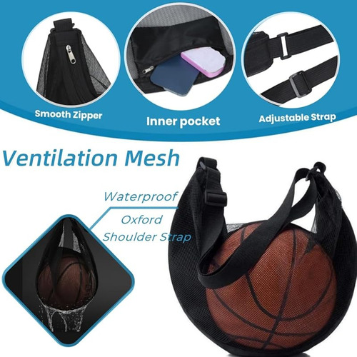 Bolsa De Baloncesto Y FĂștbol, Bolsillo De Malla Multifuncion