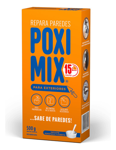 Poximix® Mezcla Adhesiva 500 Gr  Interior Ó Exterior Elegí !