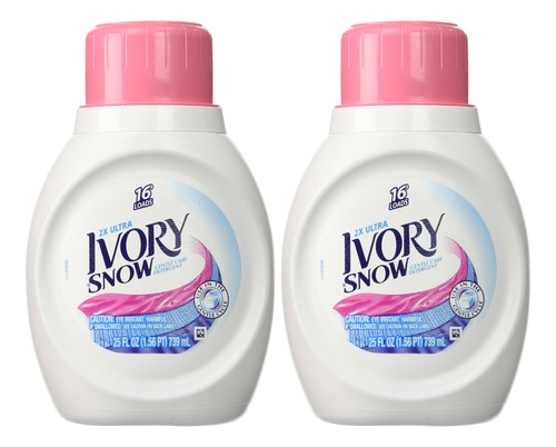 Ivory Snow - Detergente Líquido Ultra Concentrado, 2 Unida.
