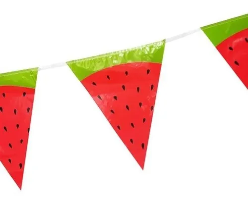 comprar Banderin Guirnalda Triangulo De Sandia Verano Tropical Fruta