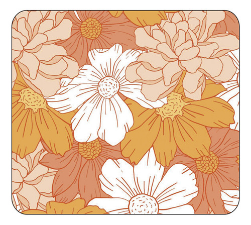 Mouse Pad Personalizado Souvenir Flores Naranja Y Rosas 687
