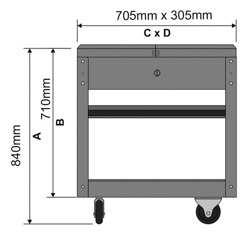Carro Carrinho Mecânico 2 G Fechado Riosul Tools 04 0002 Nf