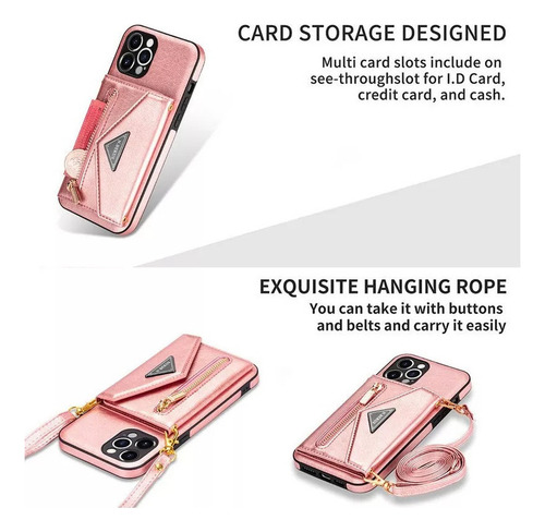 Funda De Piel Para iPhone Funda Tipo Cartera Con Correa