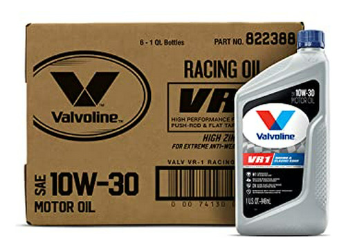 Valvoline Vr1 Racing Sae 10w-30 Aceite De Motor 1 Cuarto De 