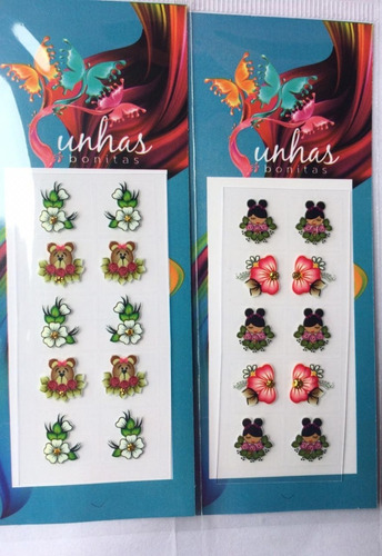 Adesivos Unha 3d Unhas Bonita