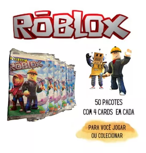 Kit 50 Pacotinhos = 200 Cards Roblox Para Crianças Coleção