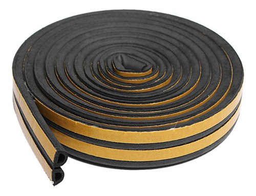 Tira Del Sello Del Excluidor De La Puerta D 9x7.5mm Negro