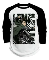 Comprar Playera Raglan 3\u002F4 Anime Attack On Titan Levi Ackerman #2795
