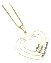 Comprar Cadenita Cadena Collar Personalizado Nombres Corazones Hijos