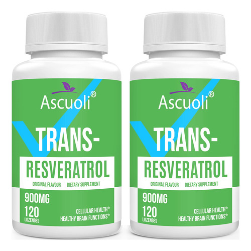 Ascuoli Sublingual Trans-resveratrol Pureza 99%, Formula Ava