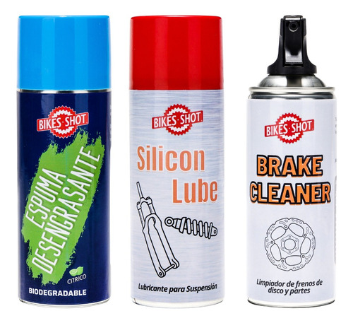 Kit Desengrasante, Limpia Frenos Y Abrillantador Bicicleta