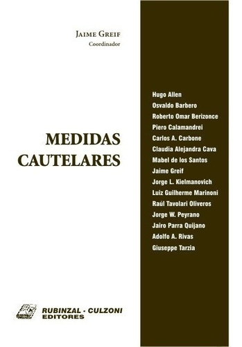 Medidas Cautelares - Greif, Jaime (coordinador)