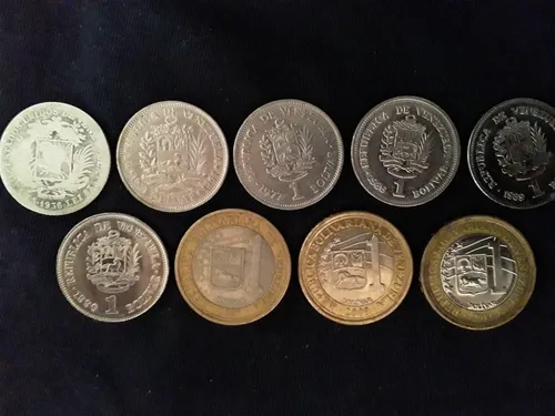 Monedas Bolívar ( 9 Bolívares ) (Usado)