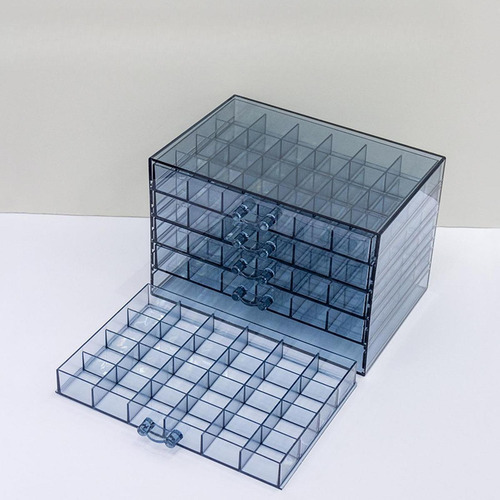 Organizador De Joyería Caja De Almacenamiento De Uñas Azul