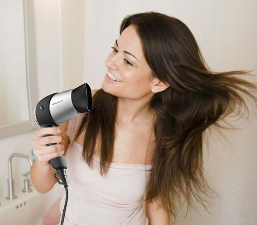 Imagem 4 de 7 de Secador De Cabelo 1200w Portátil Cobrável Bivolt 110v 220v