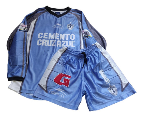 Uniforme Pachuca Portero 2001 Firmado Miguel Calero Campeón (Usado)