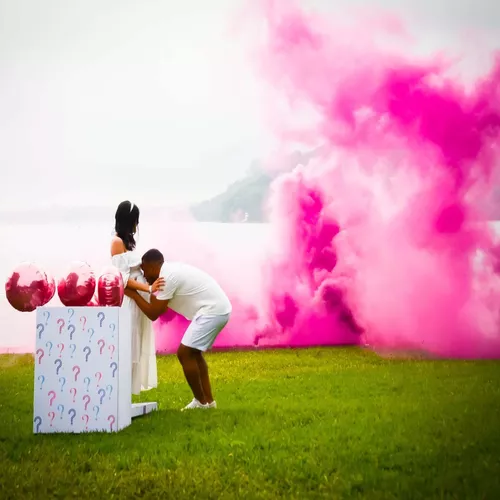 Lança Fumaça Chá Revelação Menina Rosa