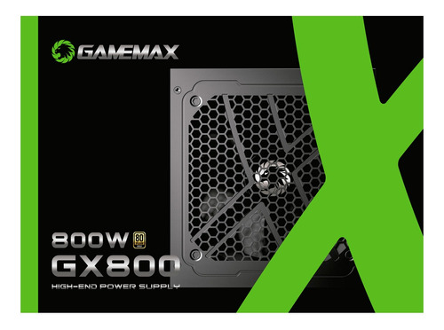 Gamemax GX Series Gx800 fonte de alimentação 80 plus gold 800w black