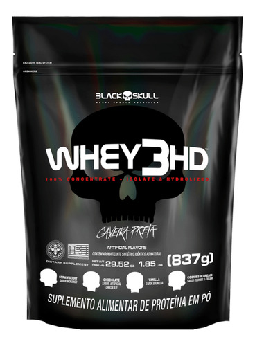 Whey Black Skull Cookies E Cream Refil 837g