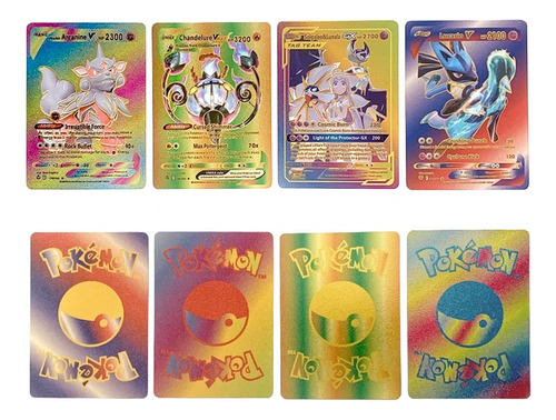 Tarjetas Pokemon Cartas 55ud Metalizadas En Inglés Original