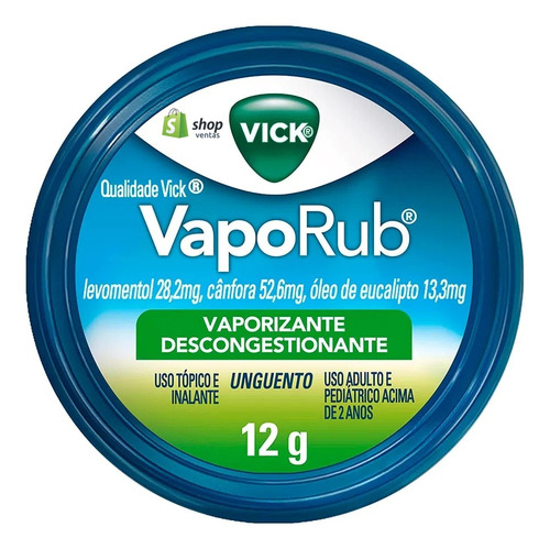 Vick Vaporub Descongestionante Vaporizante - 12g