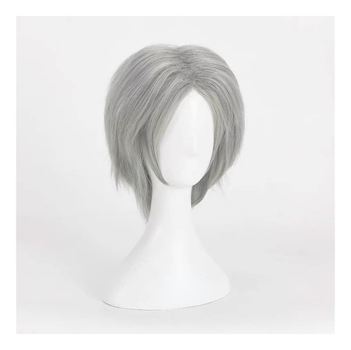 Game Devil May Cry 5 Peluca De Cosplay, Pelo Corto Gris