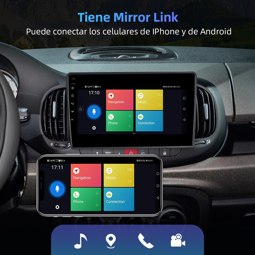 Estéreo Cámara 1+32gb For Fiat 500l 2012-2017 Gps Wifi Bt