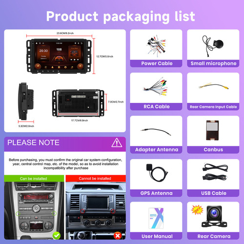 Para Estéreo De Coche Android 8 Touch Gmc/chevrolet/buick/hu