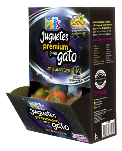 Juguetes Para Gato Caja Juguetes Surtidos 36 Pz (12 Diseños)