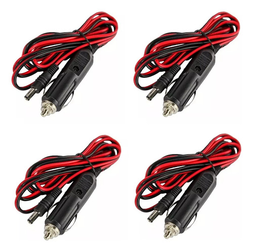 Pack X 4 U Cable Ficha Encendedor 12v A Plug Hueco Multineco