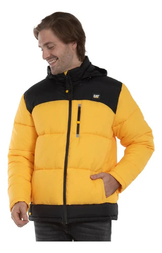 Chamarra Cat Jacket M Caterpillar Mj12 Amarillo Negro S/xl