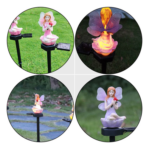 Lámpara Solar Flower Fairy Ground Lampara Exterior