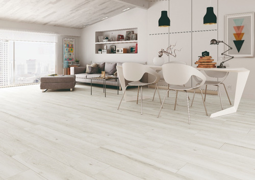 Imagen 2 de 2 de Porcelanato Atelier Blanco Simil Madera