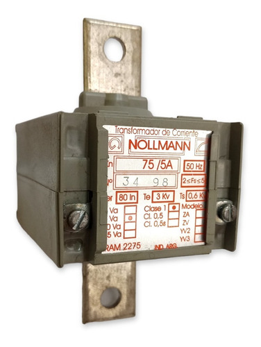 Transformador Intensidad Nollmann 75/5a 5va Za Cl.1 R57200