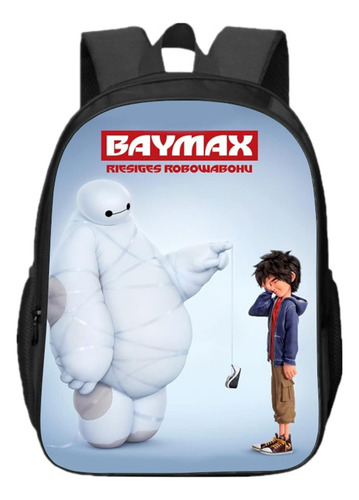 Mochila Escolar Unisex Baymax Para Niño Gran Al Viaje