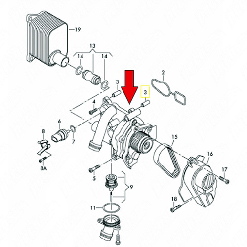 Bomba Água Audi Vw 2.0 Tsi Tfsi 06j121026bg Original