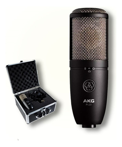 Micrófono Condenser Multipatrón Estuche Accesorios Akg P420