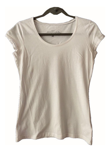 Remera Blanca Larga De Algodón Orgánico Importada H & M